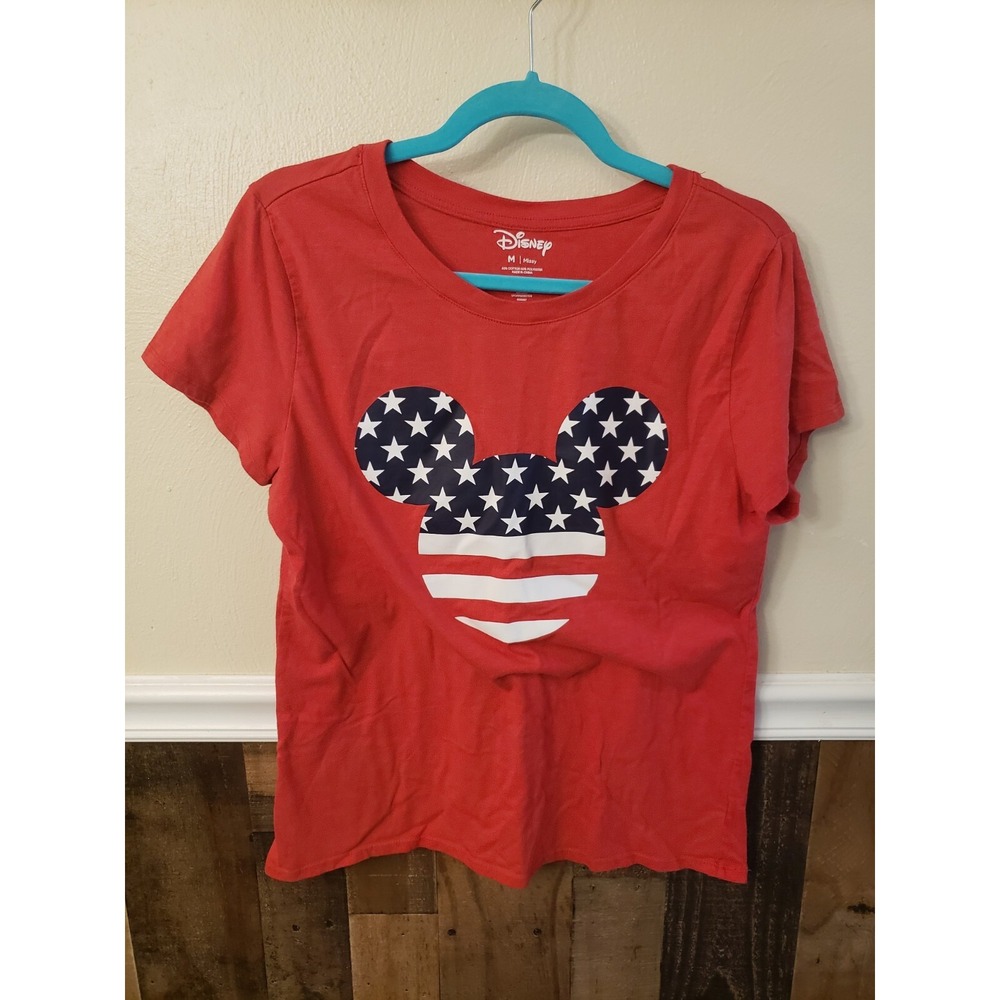 Disney Misses Size M Red Shirt Mickey Mouse‎ Ears